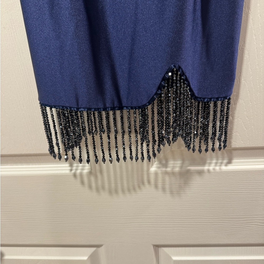 City Studio Navy Dress with Beaded Detail size juniors 3/4 NWT - Picture 5 of 10